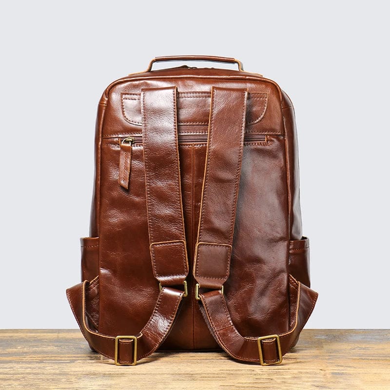 Sac à dos homme en cuir pour ordinateur 15 pouces