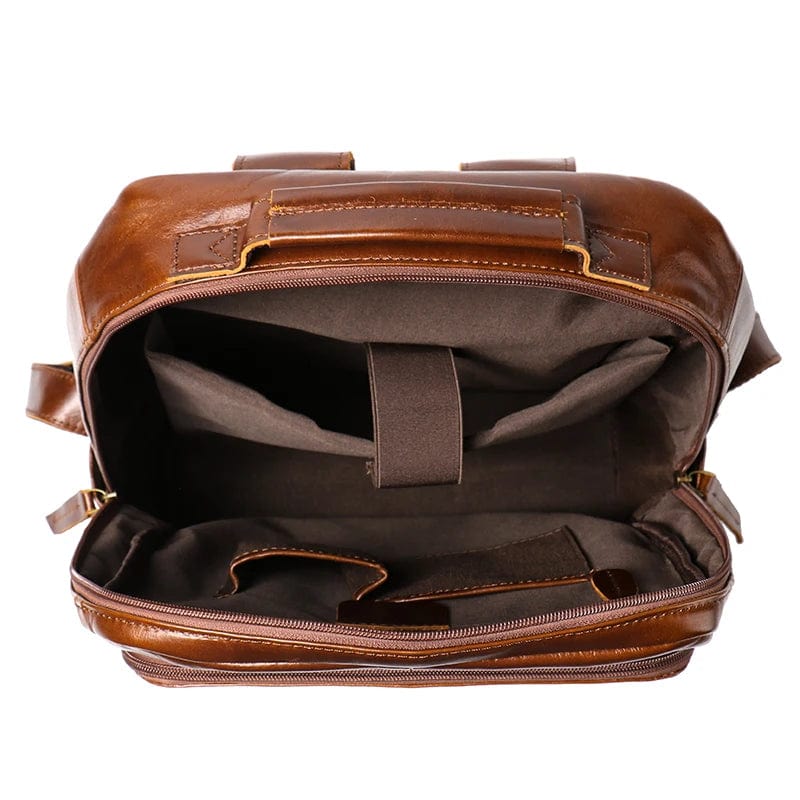 Sac à dos homme en cuir pour ordinateur 15 pouces