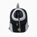 Sac à dos de transport chien et chat, porté dos ou ventre, noir