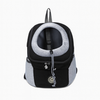 Sac à dos de transport chien et chat, porté dos ou ventre, noir