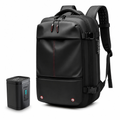 Sac à dos cabine extensible avec compression, cadenas TSA, noir