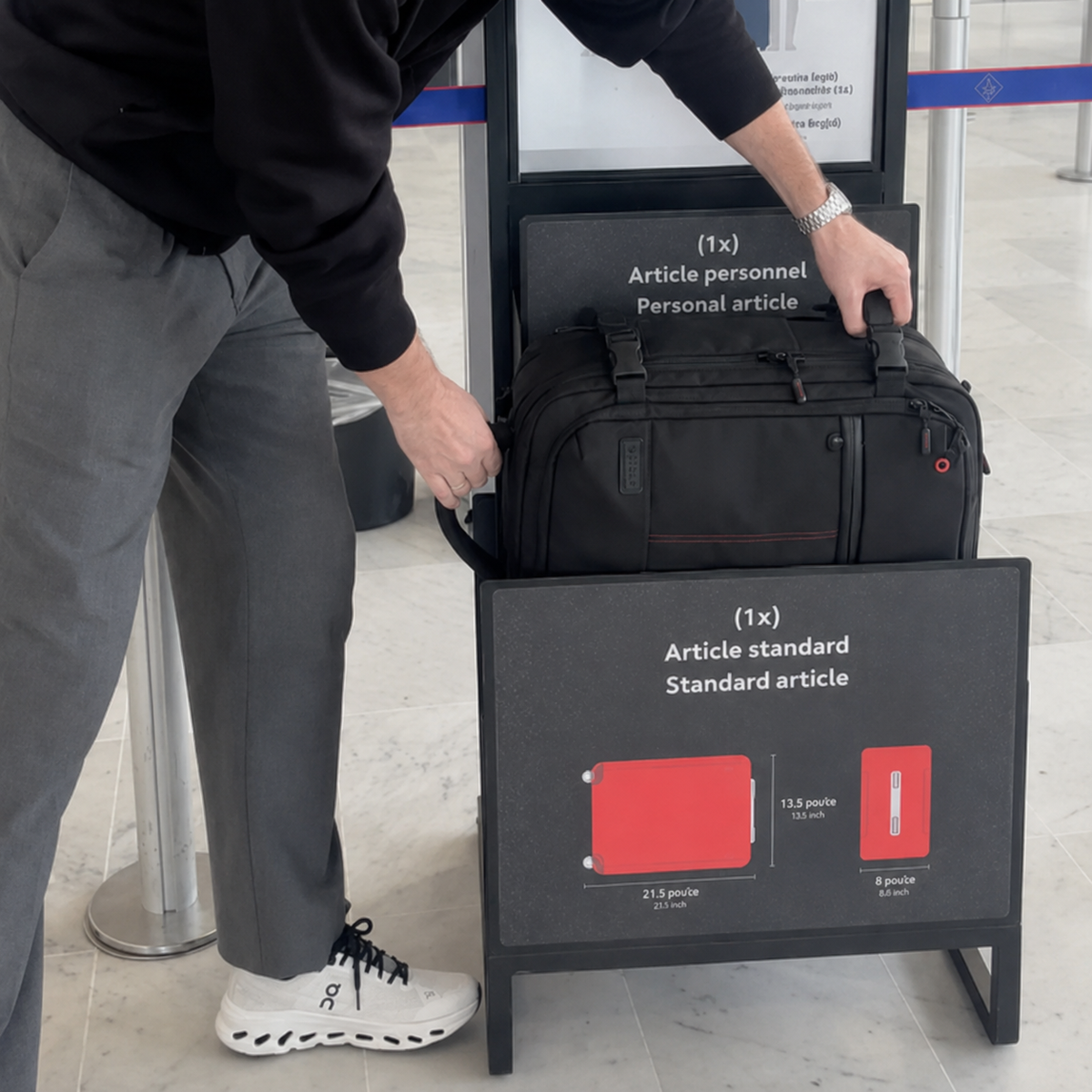 Sac à dos cabine extensible avec compression, cadenas TSA