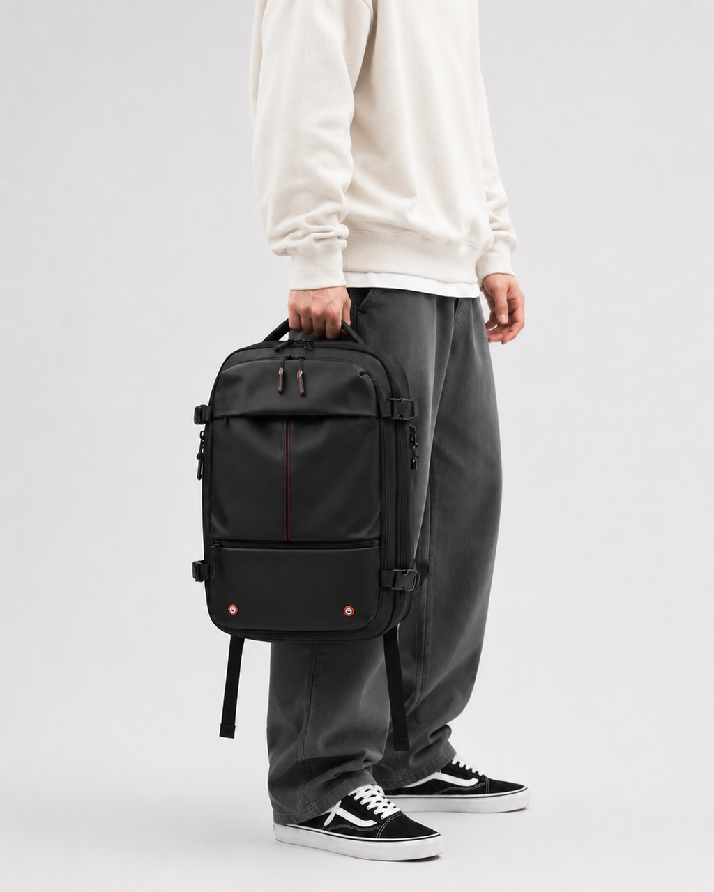 Sac à dos cabine extensible avec compression, cadenas TSA