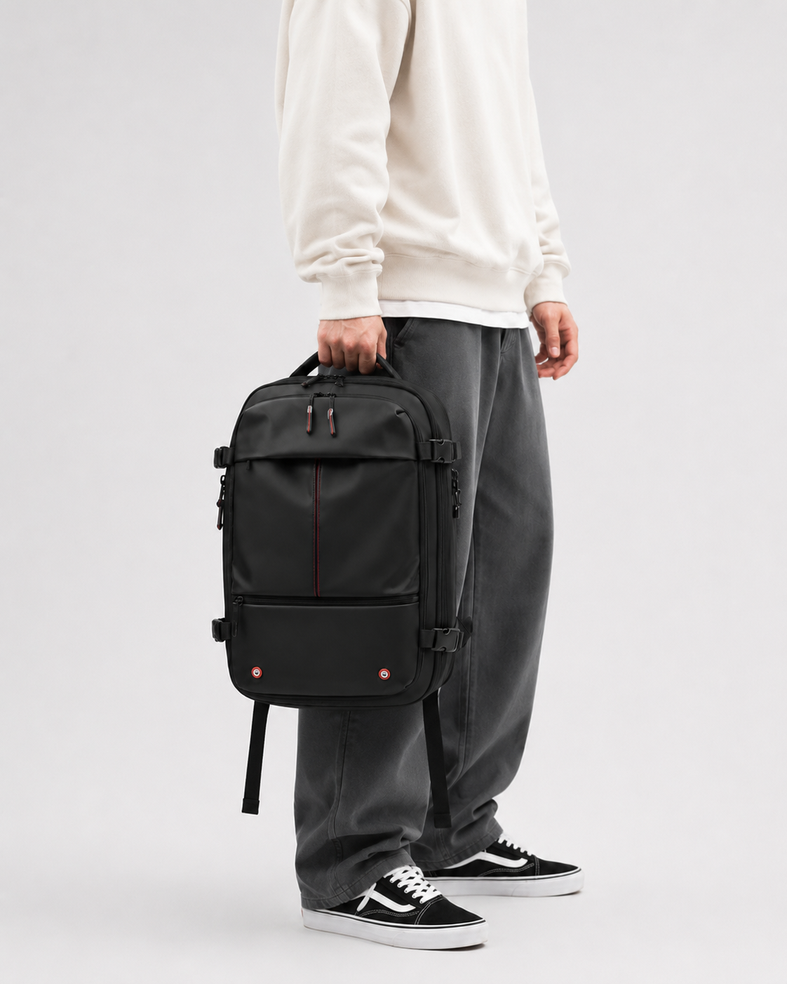 Sac à dos cabine extensible avec compression, cadenas TSA