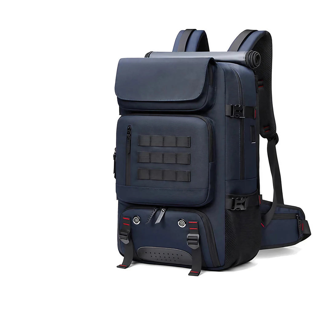 Sac à dos de voyage homme convertible, poche à chaussures, bleu