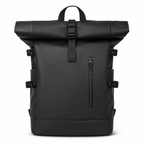 Sac à dos de voyage unisexe à volume modulable, port USB, noir
