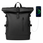Sac à dos de voyage unisexe à volume modulable, port USB