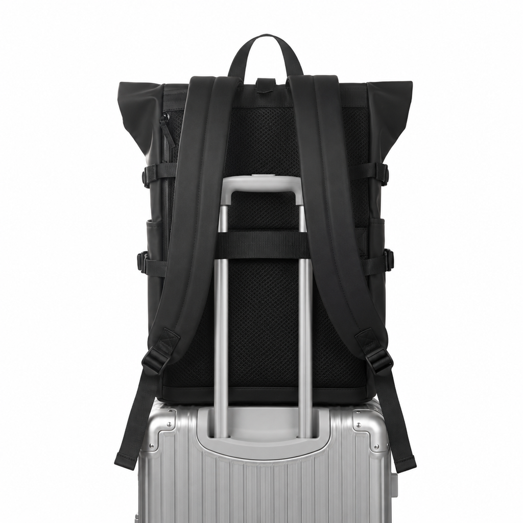 Sac à dos de voyage unisexe à volume modulable, port USB