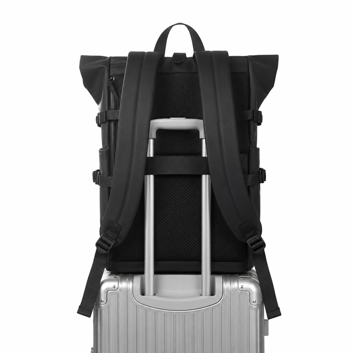 Sac à dos de voyage unisexe à volume modulable, port USB