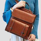 Sac à dos femme en cuir, bretelles ajustables, quatre coloris