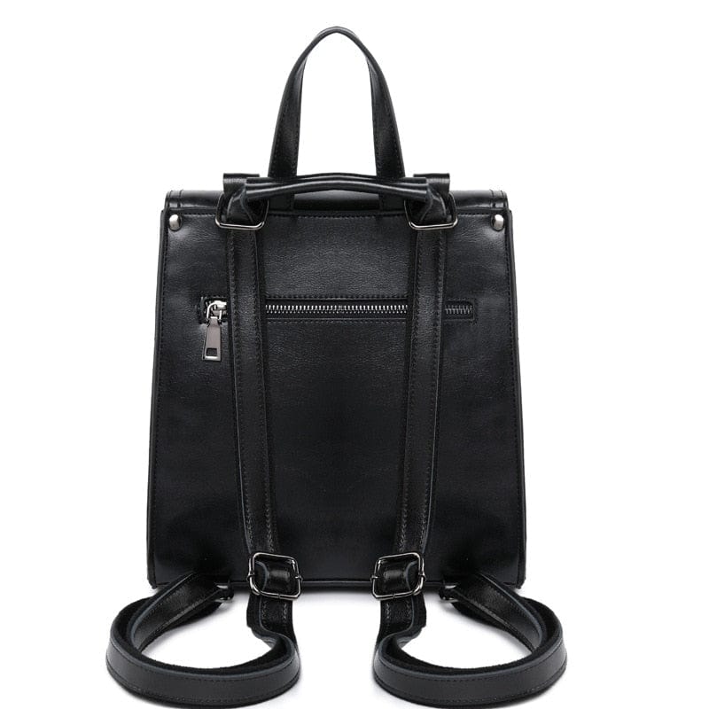 Sac à dos femme en cuir, bretelles ajustables, quatre coloris