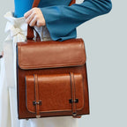 Sac à dos femme en cuir, bretelles ajustables, quatre coloris