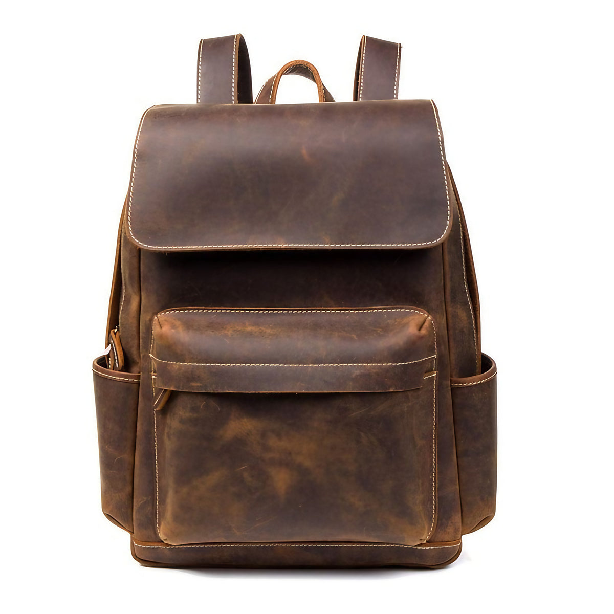Sac à dos homme pour ordinateur 15,6 pouces, 43 x 34 cm, marron foncé
