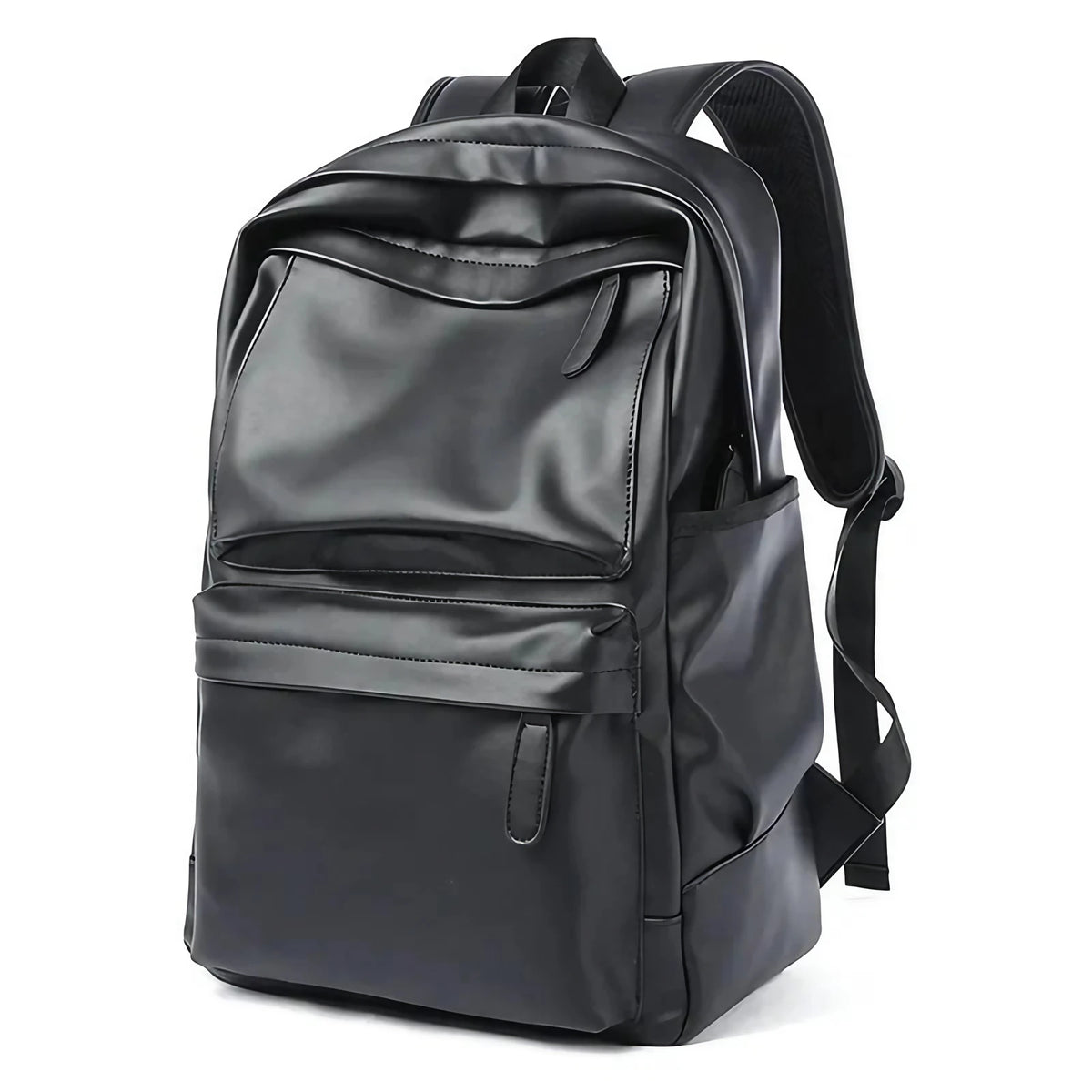 Sac à dos homme imperméable noir, compartiment ordinateur, noir