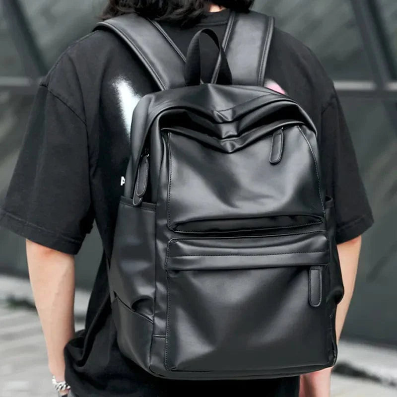 Sac à dos homme imperméable noir, compartiment ordinateur