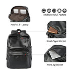 Sac à dos homme imperméable noir, compartiment ordinateur