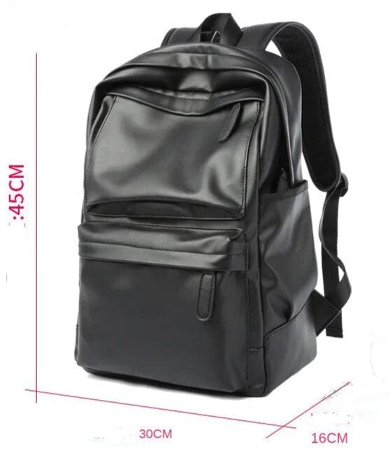 Sac à dos homme imperméable noir, compartiment ordinateur