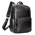 Sac à dos homme en cuir noir pour le travail et l'ordinateur, noir