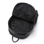 Sac à dos homme en cuir noir, 40 x 30 cm, poche zippée