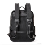 Sac à dos homme en cuir noir pour le travail et l'ordinateur