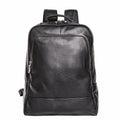 Sac à dos homme en cuir noir multipoches, 30 x 13 x 43 cm, noir
