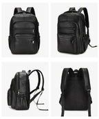 Sac à dos homme en similicuir, place pour un ordinateur