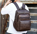 Sac à dos homme en similicuir, place pour un ordinateur