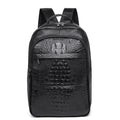Sac à dos femme en cuir noir, ordinateur 17 pouces, noir