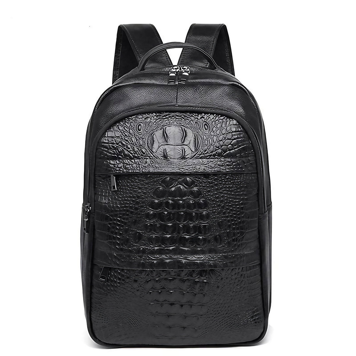 Sac à dos femme en cuir noir, ordinateur 17 pouces, noir