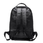 Sac à dos femme en cuir noir, ordinateur 17 pouces