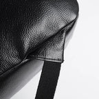 Sac à dos femme en cuir noir, ordinateur 17 pouces