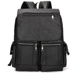 Sac à dos femme grande capacité en similicuir, ordinateur 16 pouces, noir