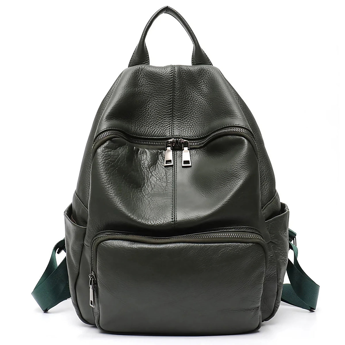 Sac à dos femme urbain à texture grainée, six coloris, vert