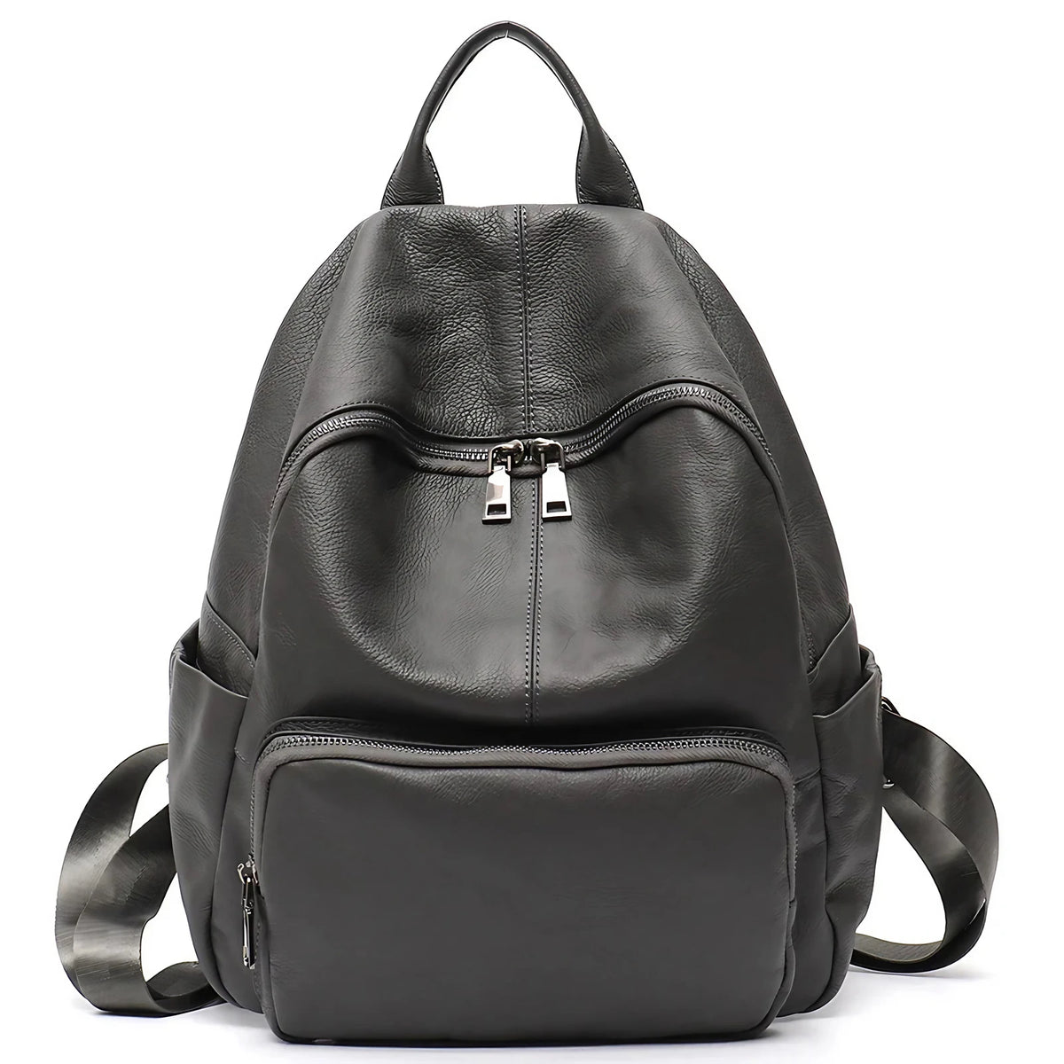 Sac à dos femme urbain à texture grainée, six coloris, gris