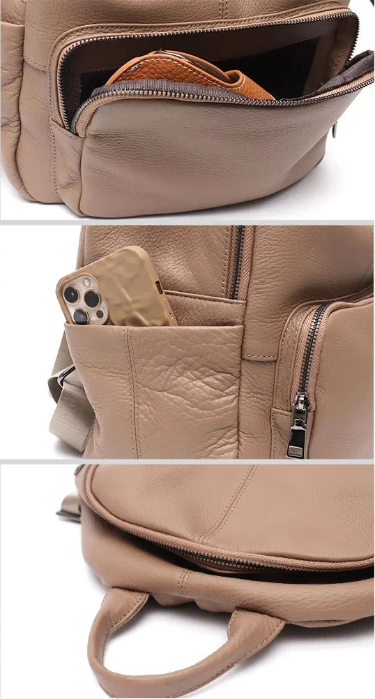 Sac à dos femme urbain à texture grainée, six coloris