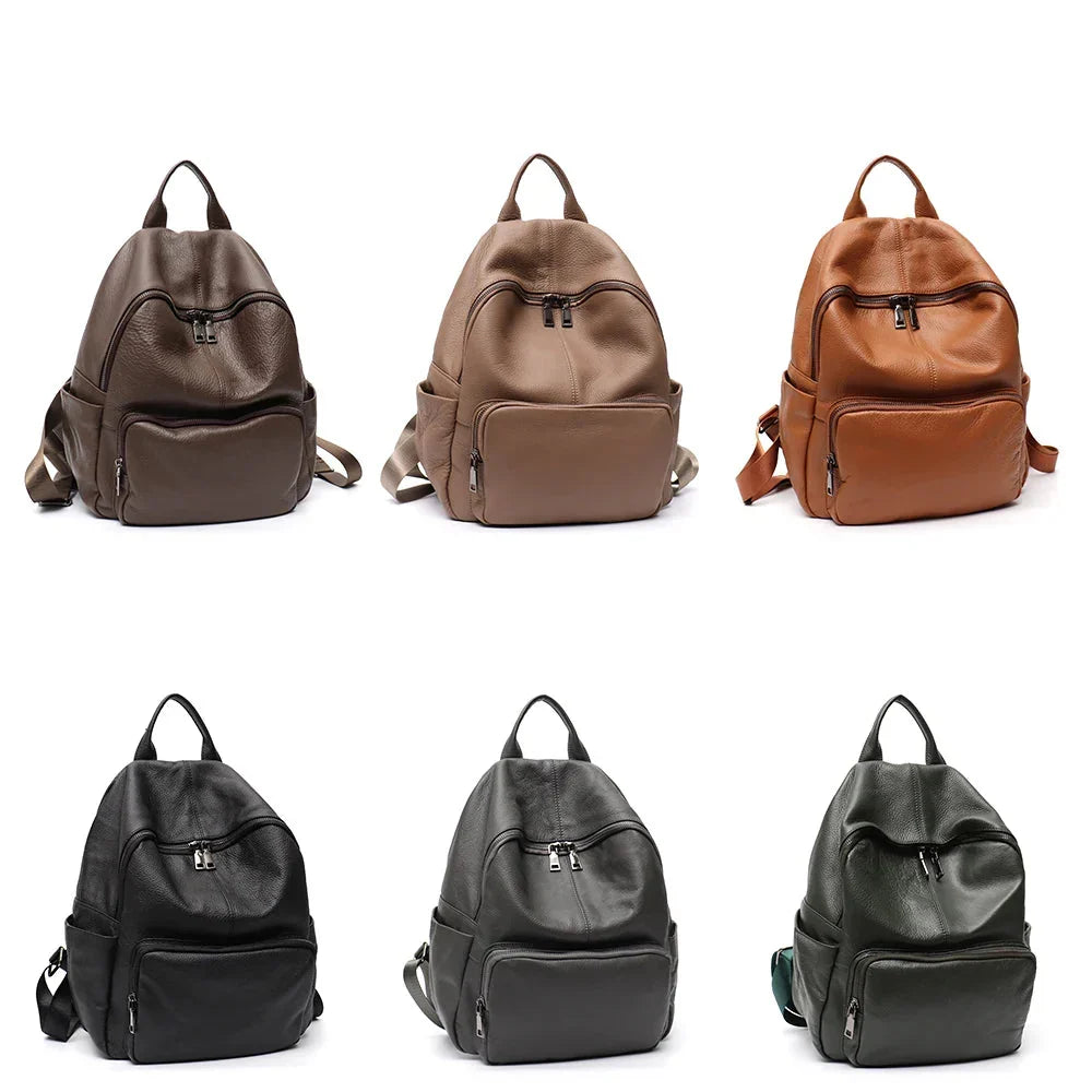 Sac à dos femme urbain à texture grainée, six coloris