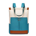 Sac à dos femme en nylon Oxford déperlant, ordinateur 14 pouces, multicolore