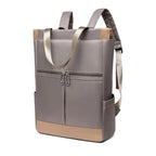 Sac à dos femme en nylon Oxford déperlant, ordinateur 14 pouces, gris
