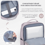 Sac à dos femme pour ordinateur 15,6 pouces en nylon Oxford