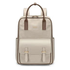 Sac à dos femme pour ordinateur 15 pouces, léger, noir ou beige, beige