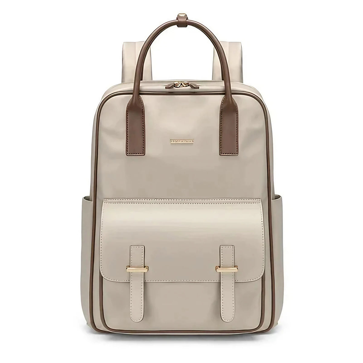 Sac à dos femme pour ordinateur 15 pouces, léger, noir ou beige, beige