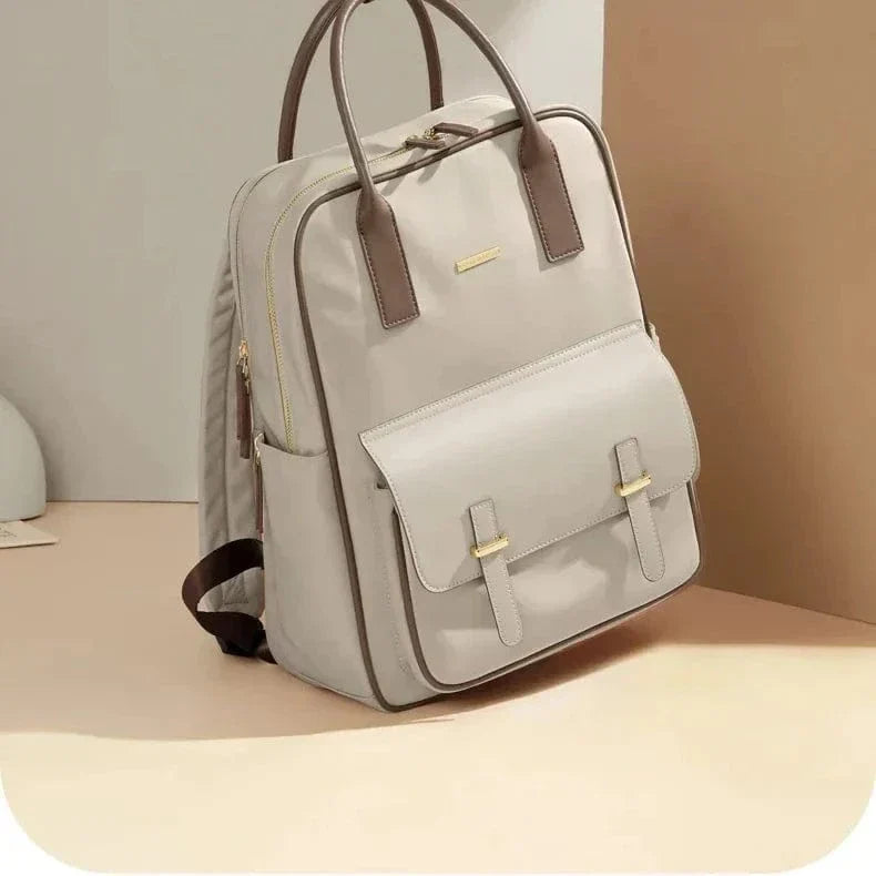 Sac à dos femme pour ordinateur 15 pouces, léger, noir ou beige