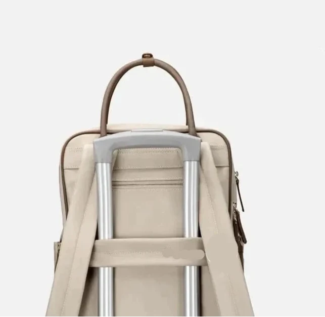 Sac à dos femme pour ordinateur 15 pouces, léger, noir ou beige