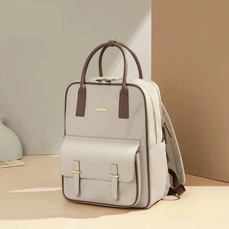 Sac à dos femme pour ordinateur 15 pouces, léger, noir ou beige
