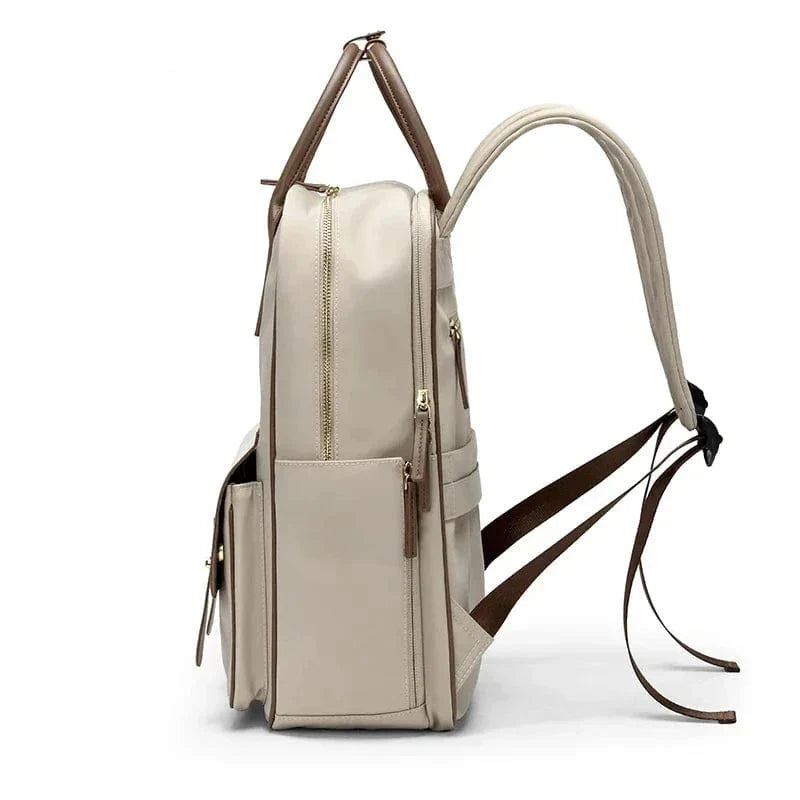 Sac à dos femme pour ordinateur 15 pouces, léger, noir ou beige