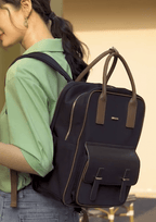 Sac à dos femme pour ordinateur 15 pouces, léger, noir ou beige