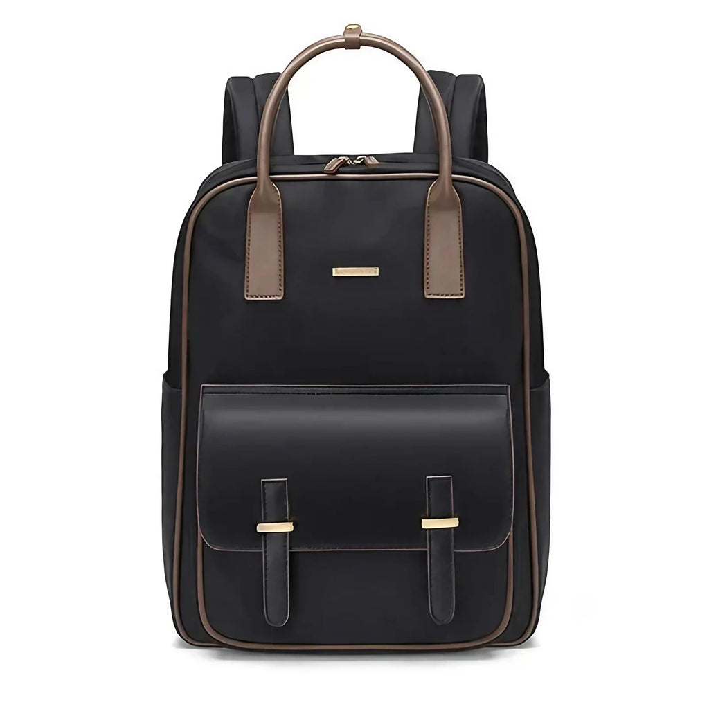 Sac à dos femme pour ordinateur 15 pouces, léger, noir ou beige, noir