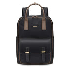 Sac à dos femme pour ordinateur 15 pouces, léger, noir ou beige, noir