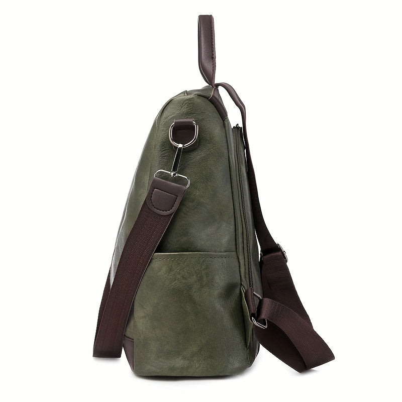 Sac à dos antivol femme en similicuir, trois coloris