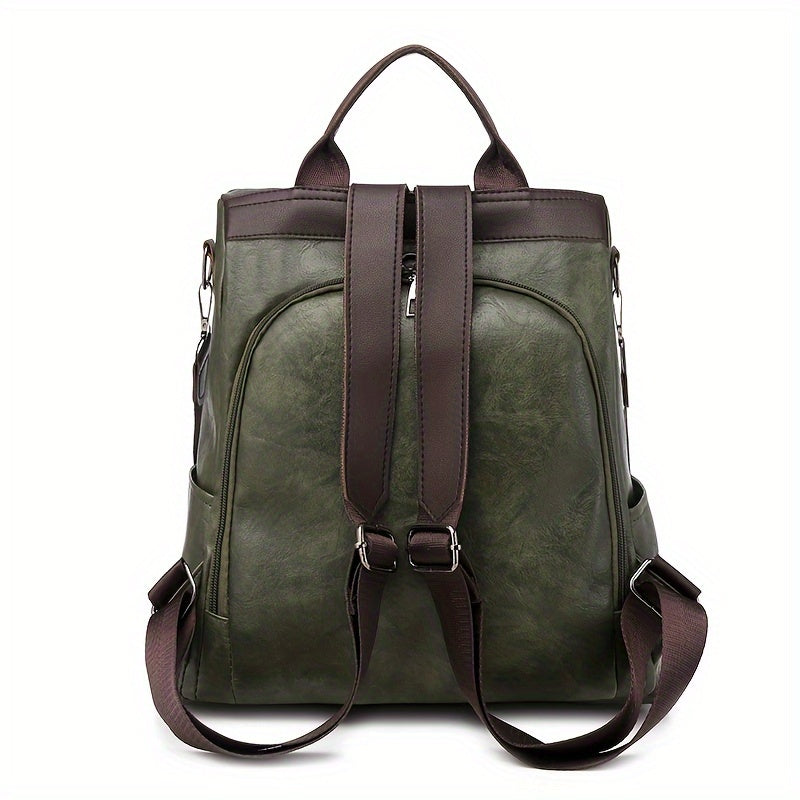 Sac à dos antivol femme en similicuir, trois coloris
